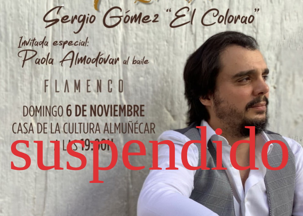 El cantaor flamenco Sergio Gómez “El Colorao” suspende la presentación de su disco en Almuñécar